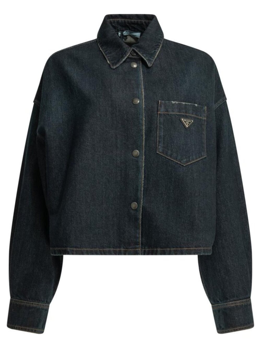 Prada Denim Jacket With Logo Tag Size 40 Women